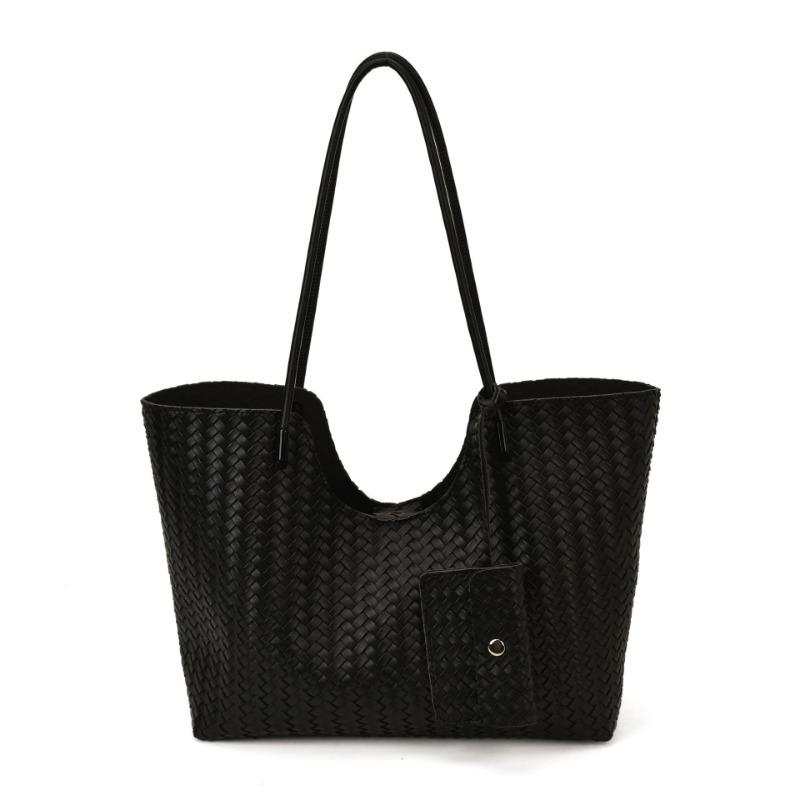 Large capacity woven bag women's autumn and winter new casual shoulder mother and child bag retro high-end tote bag