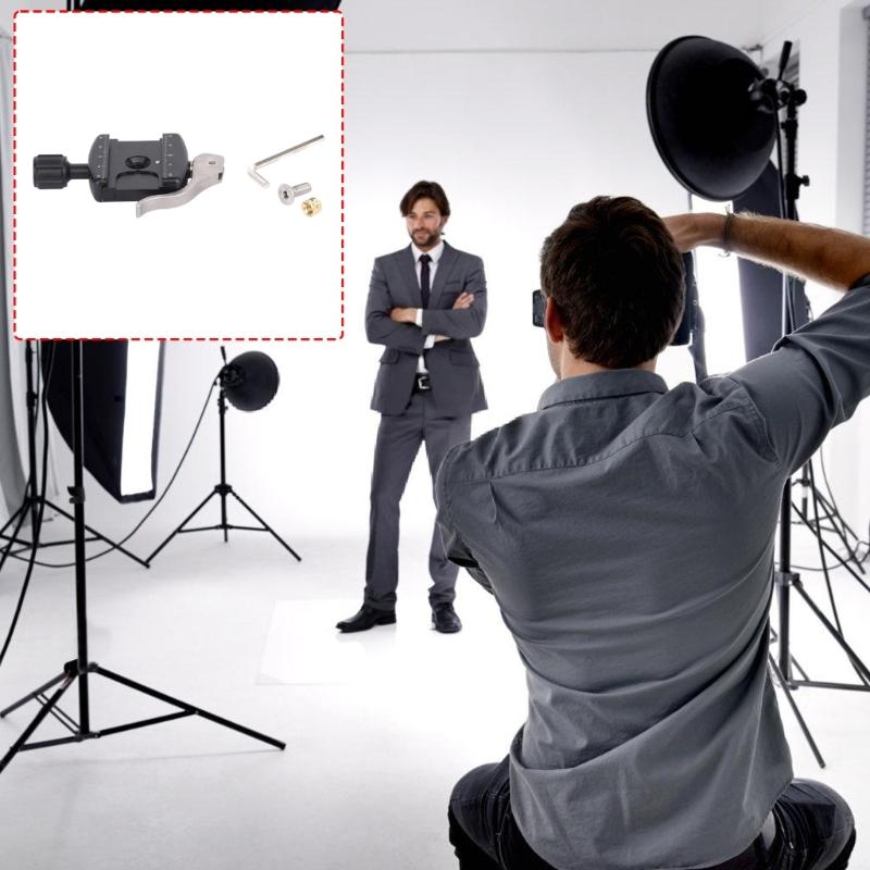 Adjustable 50mm Quick Release Clamp Mount For Camera Tripod And Studio Equipment With Secure Locking Mechanism