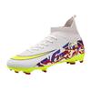 High-top football shoes fly-woven seamless AG nails artificial grass boys and girls adolescent students training shoes