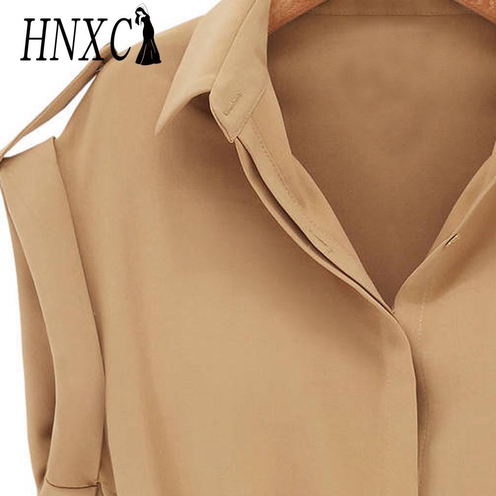 HNXC Women Fashion Casual Summer Loose Short Sleeve Belt Dress