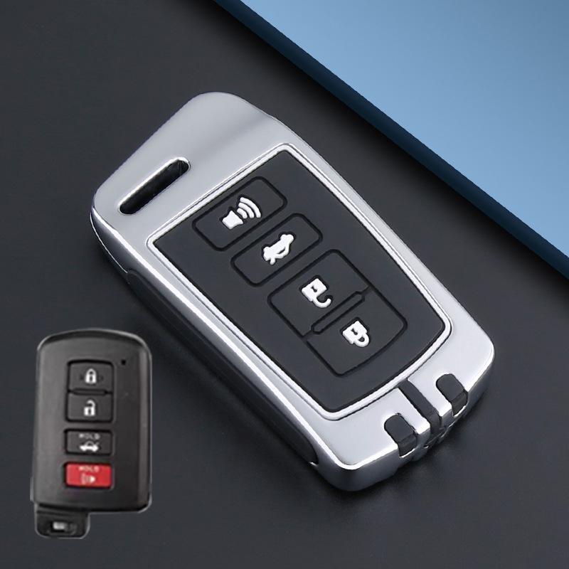 Metal Snap Key Cover for Toyota Camry, Land Cruiser (12-15), and Highlander