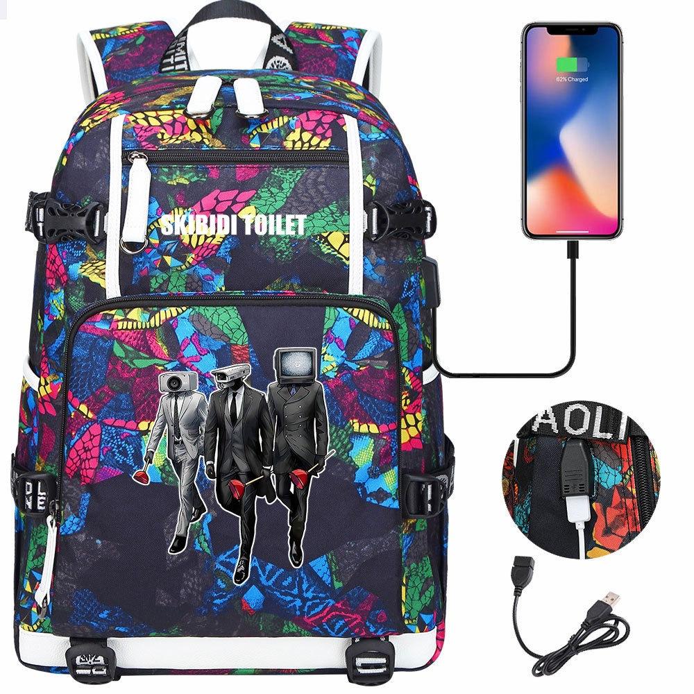 3-teiliges Schulrucksack-Set für Schüler Große Kapazität Oxford-Stoff Schultasche mit Schultergurt und Federmäppchen