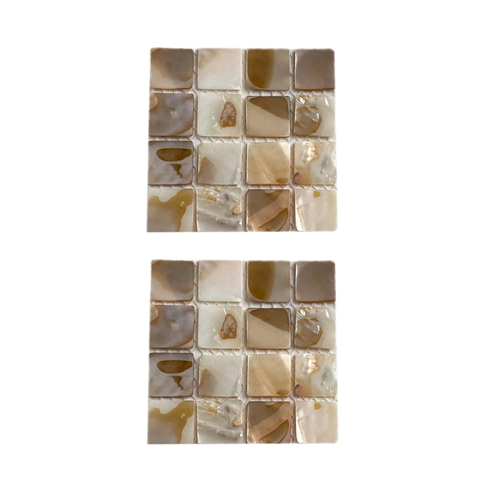 

2pcs Handmade Shell Coasters Heat Resistant Cup Mat for Home Office Decoration Elegant Dining Table Accessories S кофейный