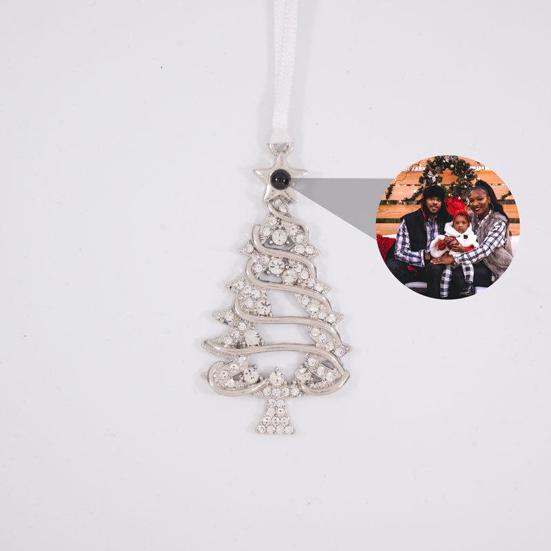 Multilingual 'I Love You' Christmas Tree Ornament with Custom Color Picture Pendant