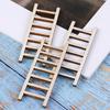 3Pcs Mini Wood Ladder Figurines Craft Garden Gift Diy Ornament Garden Decoration