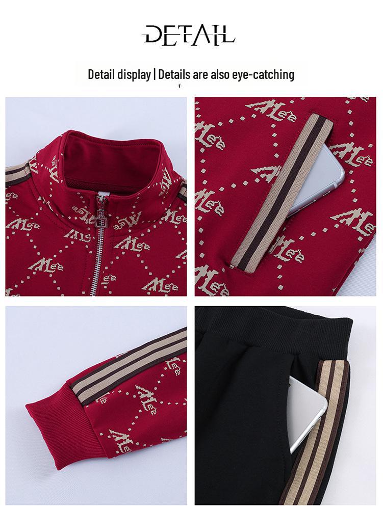 Khmer Damen Freizeit Sportanzug - Cardigan & Sweatpants Set für Frühling/Herbst