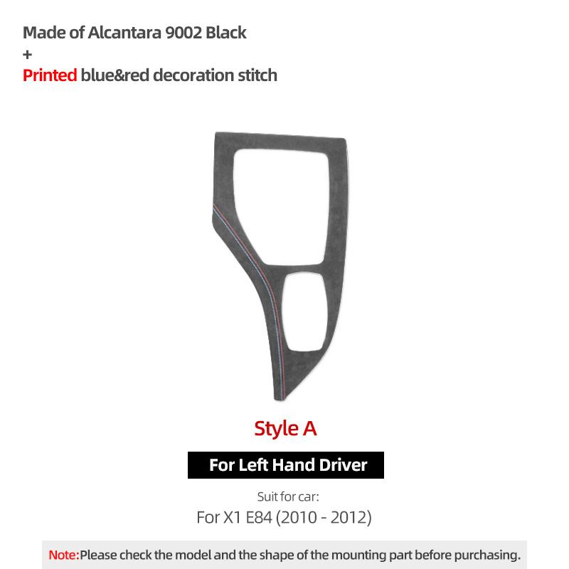 For BMW X1 E84 2010-2014 Made of Alcantara Car Interior Center Console Gear Shifter Panel Trim Performance Sticker Accessories