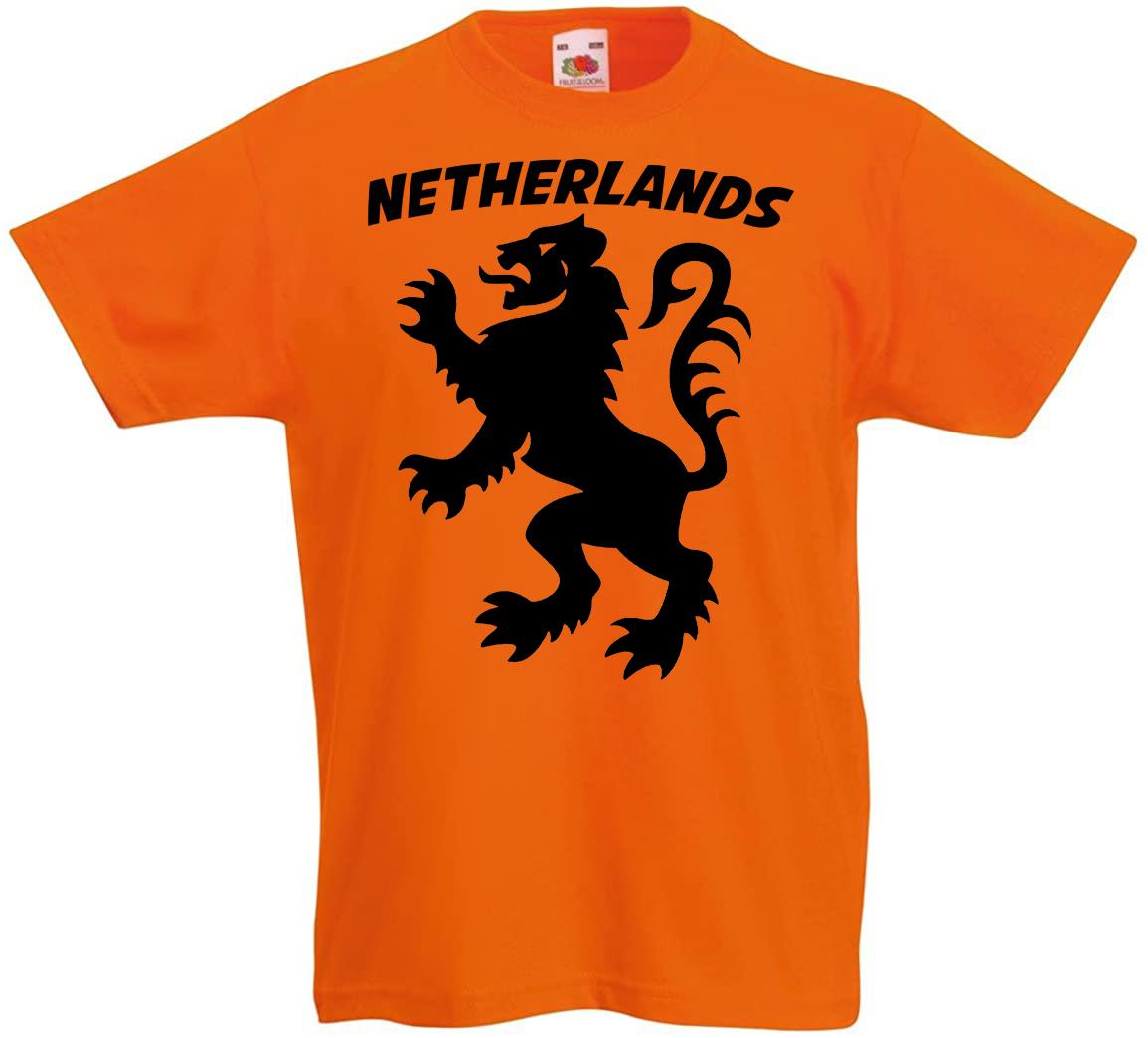 Unisexs Netherlands Lion Dutch Flag Holland Sports Supporter Unisex Orange TShirt 2XL