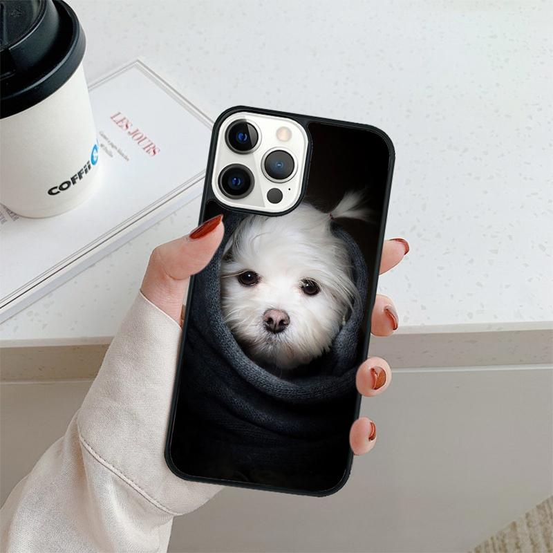 Maltese Dog Puppy Cute Phone Case For iPhone 17 Air 16 pro max 15 14 plus 12 13 Shell Cover coque