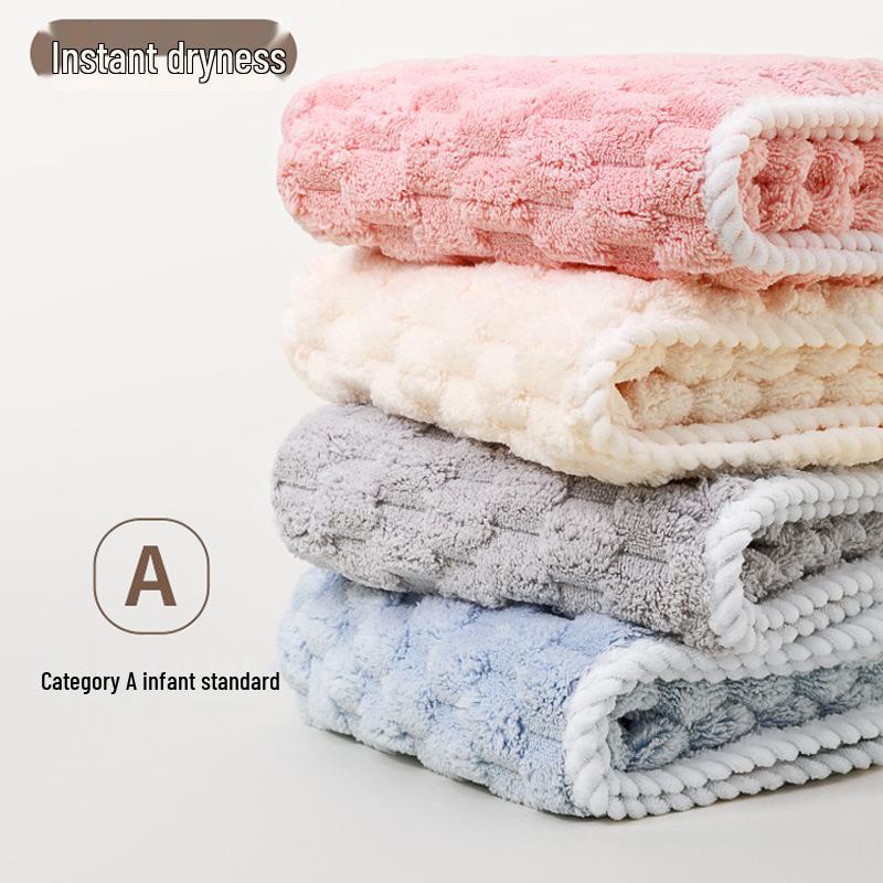 Prosop de mână suspendat din lână de coral super absorbant - Drăguț, gros și moale pentru baie