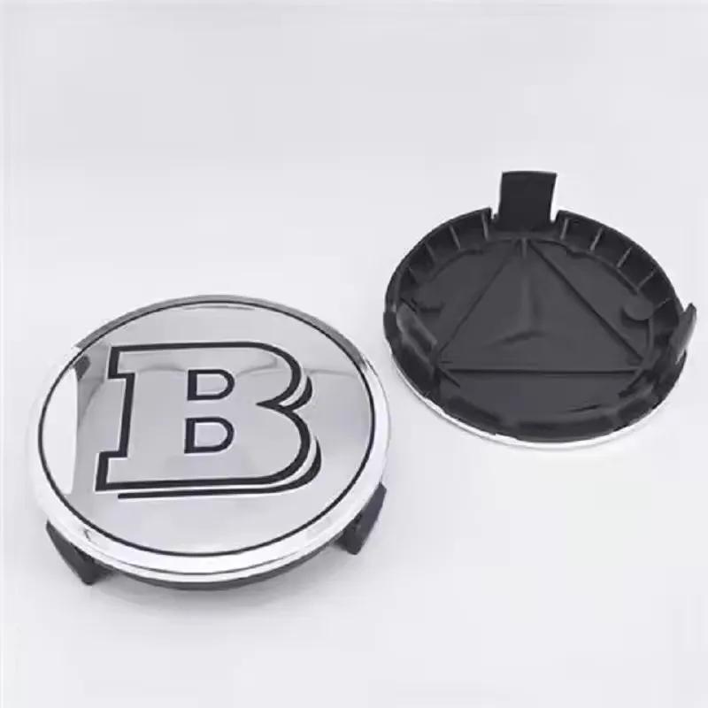 4Pcs 75mm Brabus Logo Car Emblem Wheel Center Hub Cap Accessories AMG Apple  For Mercedes Benz W204 GLA GLC CLA W205 W203 W206