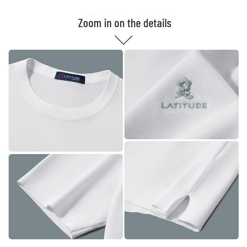 MONTAGUT Men's 100% Cotton Round Neck Short Sleeve T-Shirt