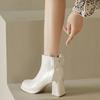 Sense Fried Street Solid Color Korean Version Small Fragrant Wind Short Boots Small Bow Thin Boots