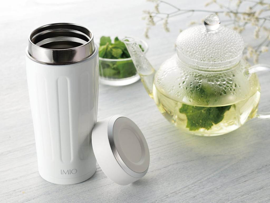 Wahei Freiz Water Bottle/Tumbler, 480ml, White, Vacuum Insulated, Keeps Drinks Hot or Cold, Perfect for Adults, with Lid, IM-0003