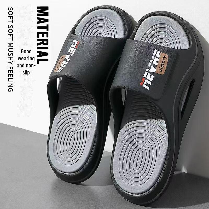 

2025 Мужские нескользящие тапочки из ПВХ: Сандалии для ванной комнаты без запаха, готовые к лету, для использования в помещении и на улице 42-43 чёрный
