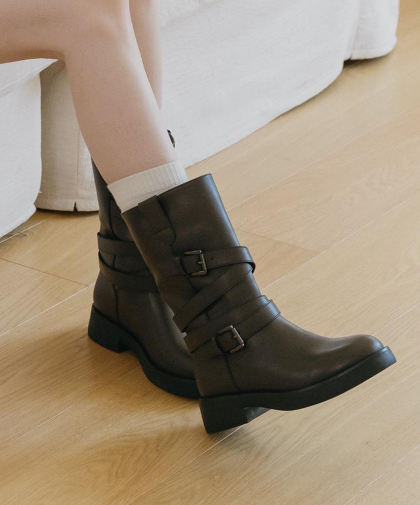 Elizabeth Stuart Biker Buckle Boots Ebal157724