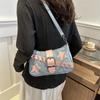 Y2k Cool Hot Girls Denim Shoulder Bags Vintage Rivet Star Women's Chain Underarm Bag Ctrasting Color Female Portable Handbag