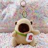 Little Red Book Capybara & Guinea Pig Plush Keychain Ornament