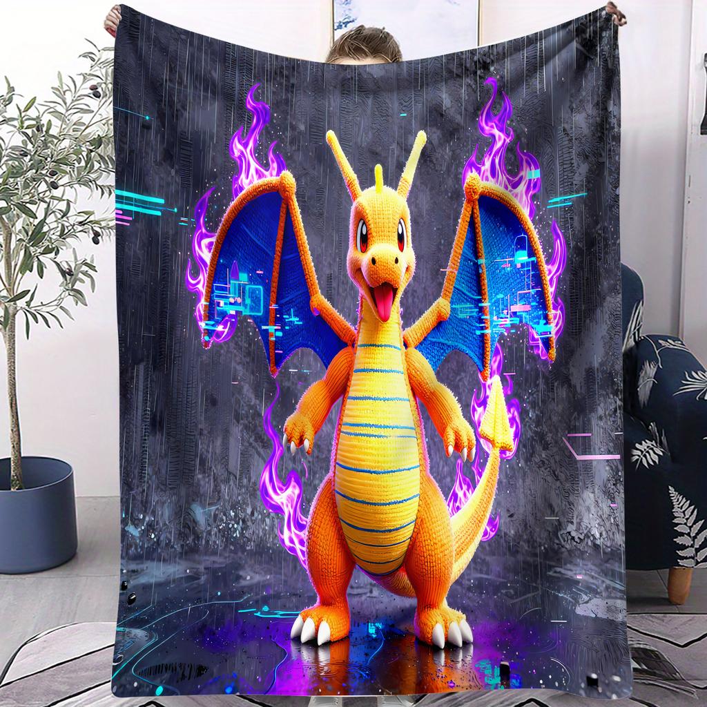 Viral Pokemon Cute Cartoon Sci Fi Fluffy Small Cover Blanket Thin Sofa Throw For Kids Adults Camping Picnic Modern Fashion Gift