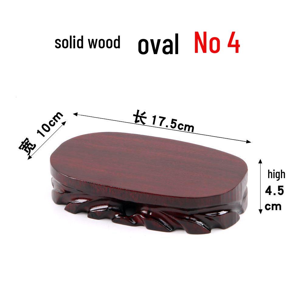 Junran Podstawa z litego drewna rzeźbiona dla posągu Buddy, wazonu, bonsai lub ekspozycji czajnika