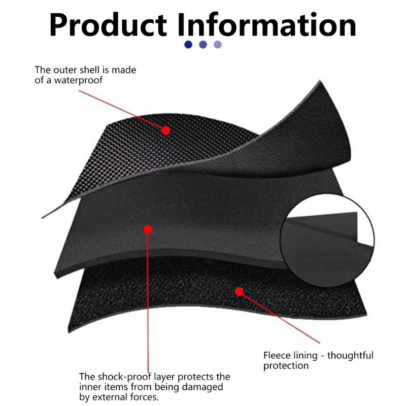 Shockproof Keyboards Organizers Bag Water Resistant EVA Material with Detachable Handle for Computer Peripherals