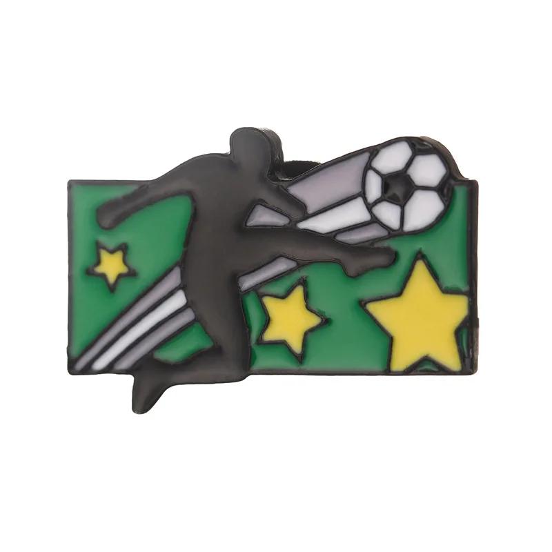 Football Competition Enamel Pin Custom Brooches for Bag Clothes Lapel Pin Badge Shoot and Goal Jewelry