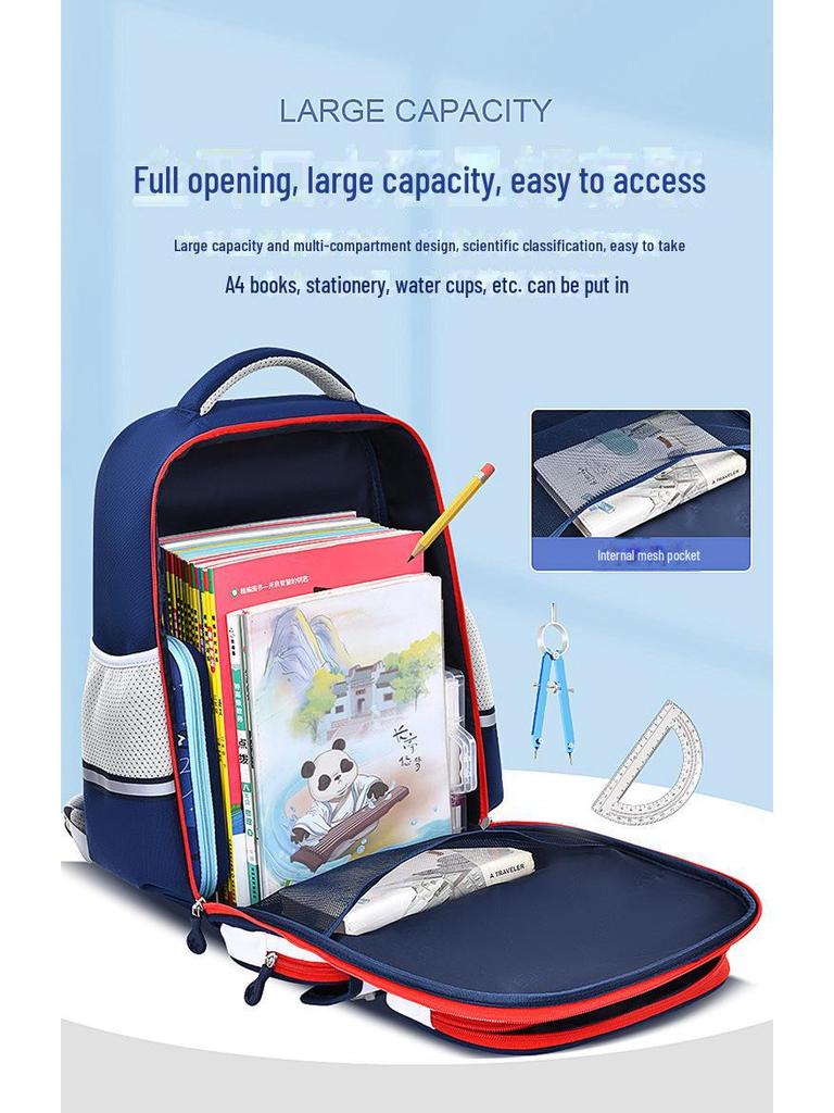 Sesame Baby British Style Boys Backpack for Grades 1-6