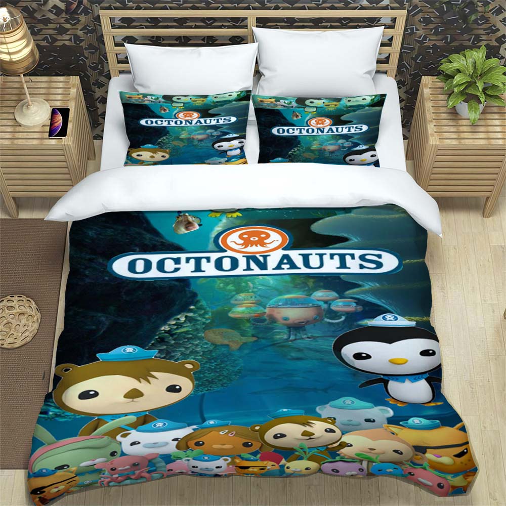 3D Octonauts Bedding Sets, Duvet Covers and Pillowcases, Bedroom Decor, Children's Gifts, Adult Single/double Beds.