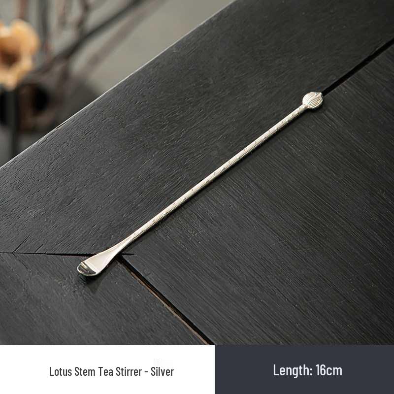 Japanese Tin Tea & Coffee Scoop - Long Handle Stirrer & Dual-Use Incense Burner Tool