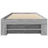 Bed Frame Gray Sonoma 100x200 cm Particleboard