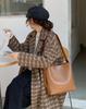 Fashion Leather Bucket Bag Women'S Large Capacity Tote Bag Crossbody Cowhide Versatile Commuter Shoulder Bag
