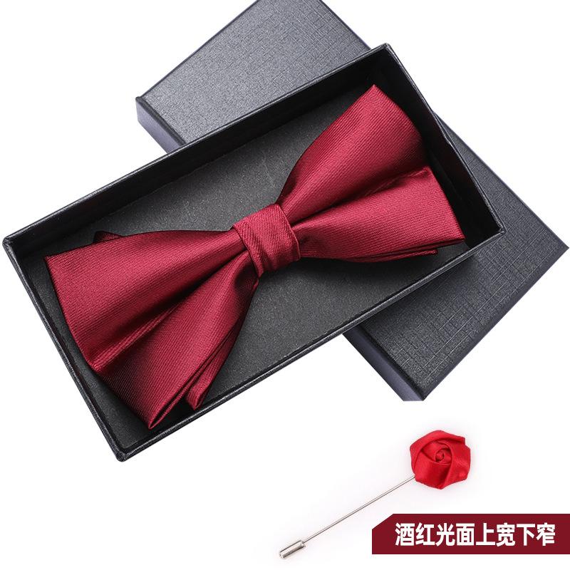 Bow Tie Men'S Wedding Groom Best Man Red Suit Shirt British Brothers Korean Bow Women'S Gift Box