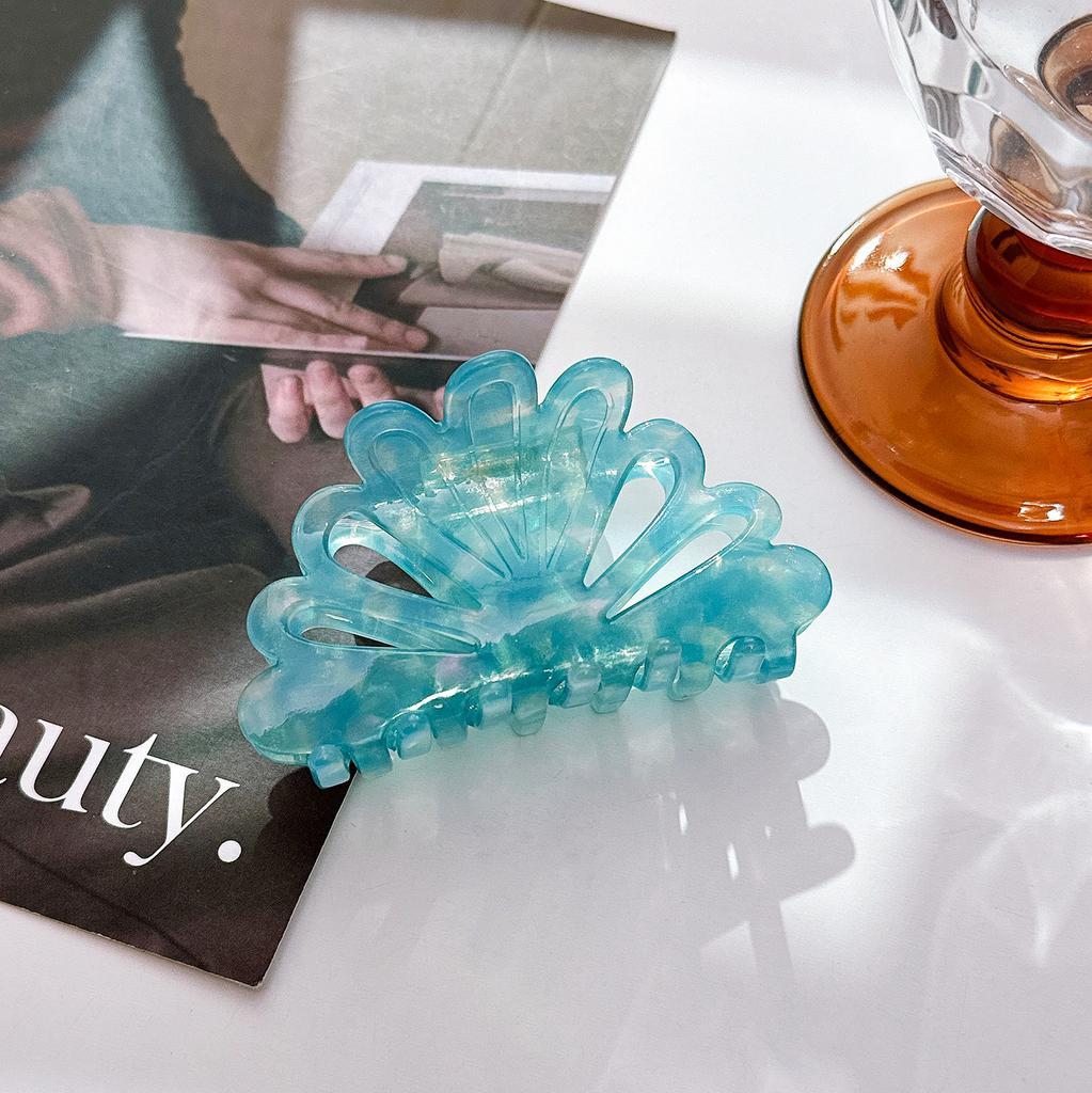 Resin Beautiful Acid Colorful Flower Hair Claw For Glamorous Updos And Elegance Everyday