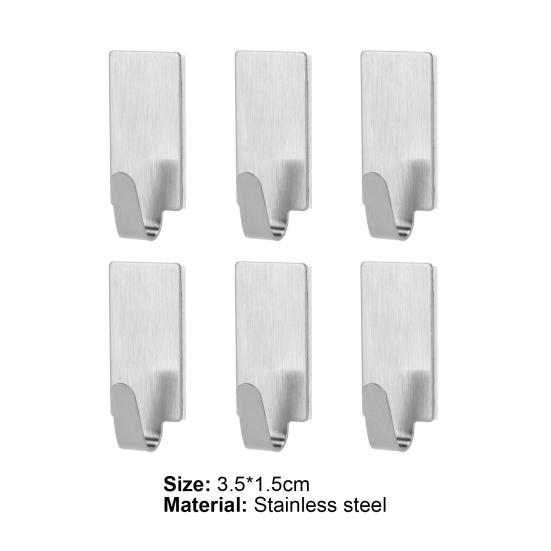 6Pcs Creative Storage Hook Waterproof Nail-free Installation