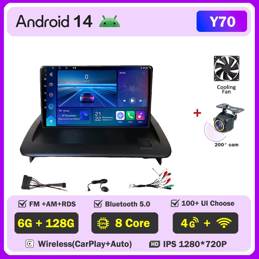 For VOLVO C30 S40 C70 2006 - 2012 Android 14 Car Radio Player GPS Navigation Touch Screen Smart Car Systems Mirror Link 5G Wifi