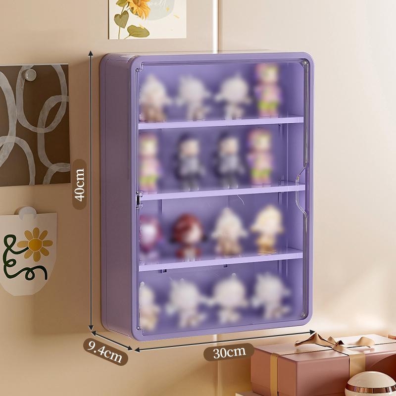 Wall Mounted Storage Box For Action Figures Transparent Display Rack Organizer for Blind Box Dustproof Ornaments Storage Box