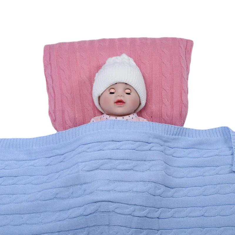 Personality Hu Baby Knitted Fried Dough Twists Blanket Wrap Newborn Swaddling Blanket Spring Summer Baby Blanket Cart Blanket