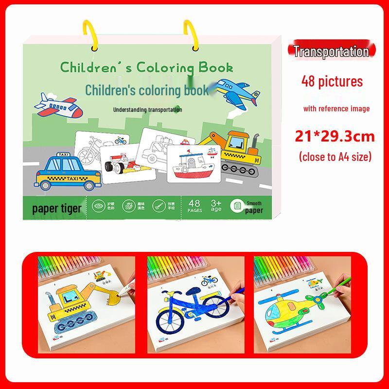 Раскраска «Строительная техника для детей»: Граффити с экскаватором и машиной