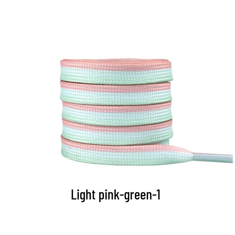 Three-Color Patchwork Macaron Shoelaces for Canvas, White Shoes - AJ1, AF1, Dunk