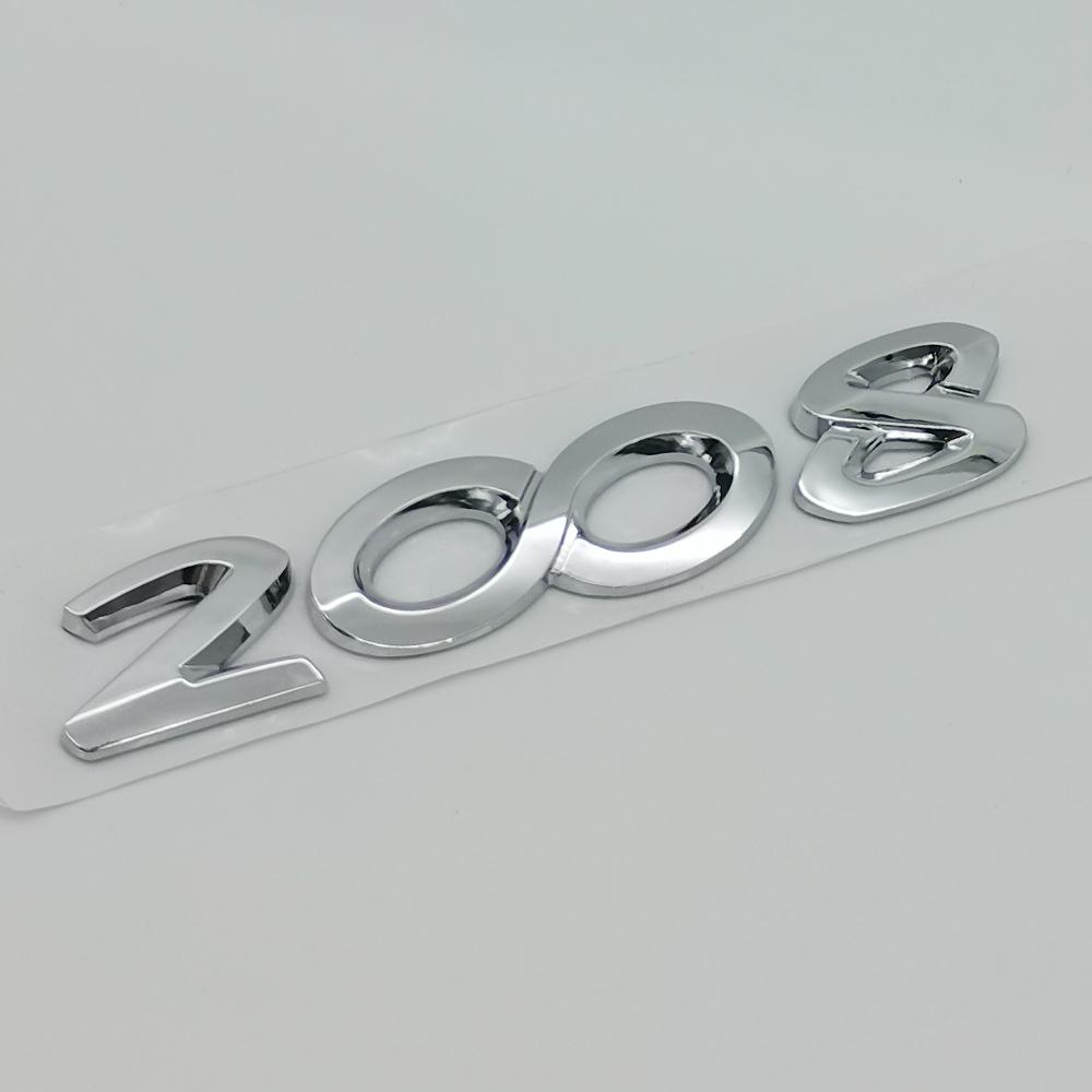 Autocollants de Voiture ABS 3D Lettres Logo Noir Chrome 2008 3008 4008 5008 Emblème Badge Pour Peugeot Autocollant Décalcomanie Coffre Arrière Accessoires