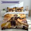 3pcs Custom Name Genshin Impact Characters Set,Includes 1 Duvet Cover and 2 Pillowcases,All-season Bedroom Decor