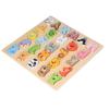 Dřevěná abeceda Puzzle hračky Kreslený zvířecí vzor Rozpoznávání písmen Puzzle Vzdělávací hračky