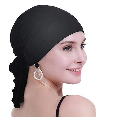 Modischer, vorgebundener Turban-Hut aus Modal-Baumwolle mit Rüschen
