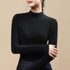 Double-sided German velvet bottoming shirt for women's winter velvet and thickened new large-size medium-neck autumn and winter thermal underwear