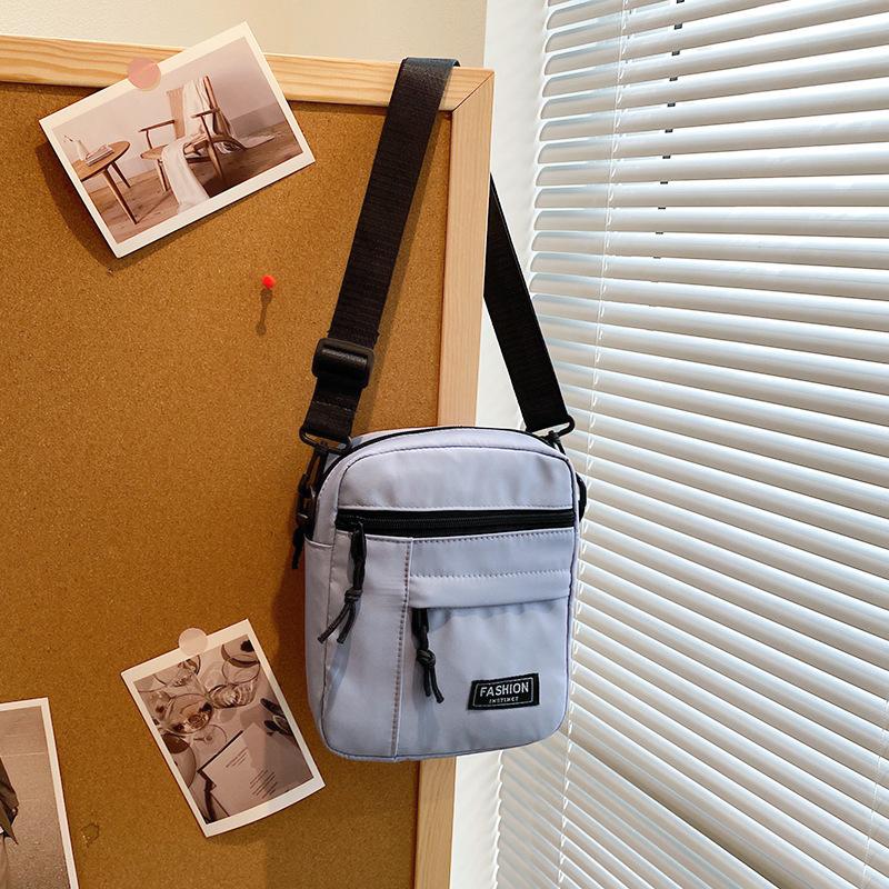 

Street trend couple small satchel, women s fashion casual canvas bag out of the street versatile shoulder small square bag one size fits all синій