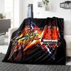 Street Game Characters Flannel Blanket, Soft Polyester, Modern Design, All-Season for Camping, Travel, Gifts for Holidays or Birthdays