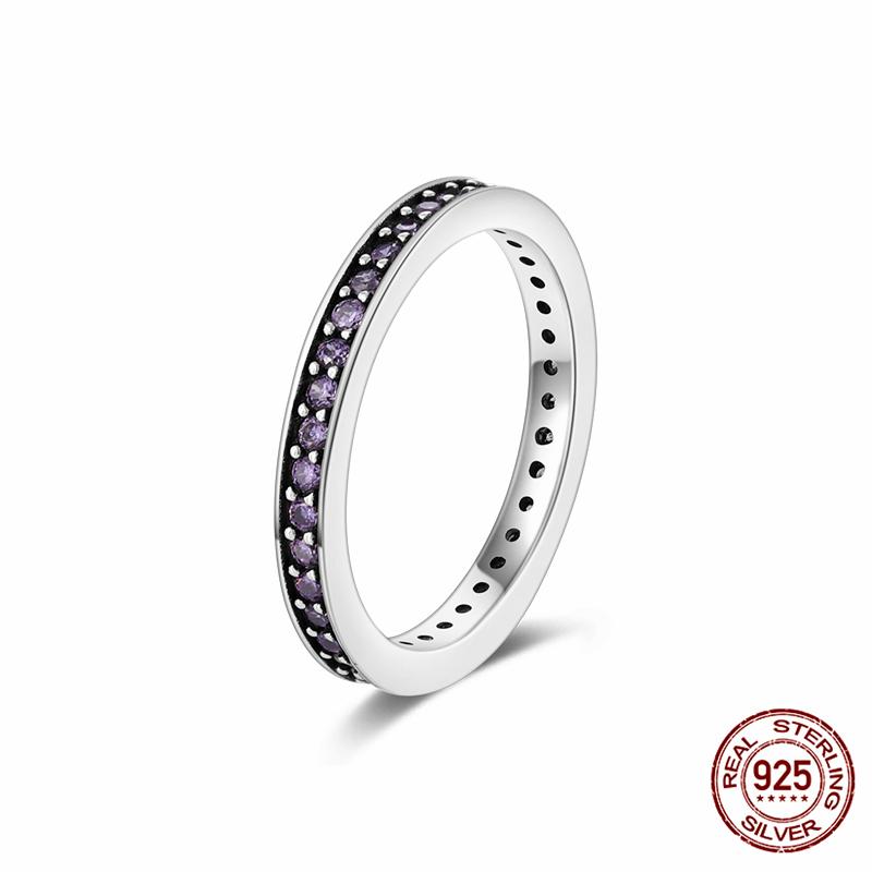 Brand New 100% Genuine 925 Silver Women's Ring Original Heart Crown Rose Gold Crystal Engagement Ring Wedding Anniversary Jewelr