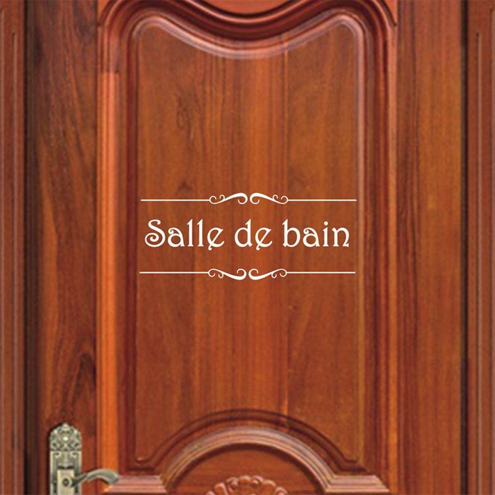 

French Bathroom Home Decals Door Toilet Vinyl Wall Sticker Decor 3
