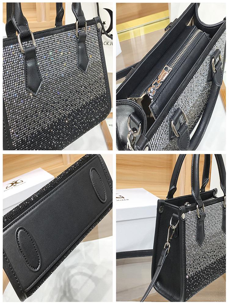 Gradient Rhinestone Tote Bag - Women's High-End, Large Capacity, Diamond-Studded Shoulder Handbag