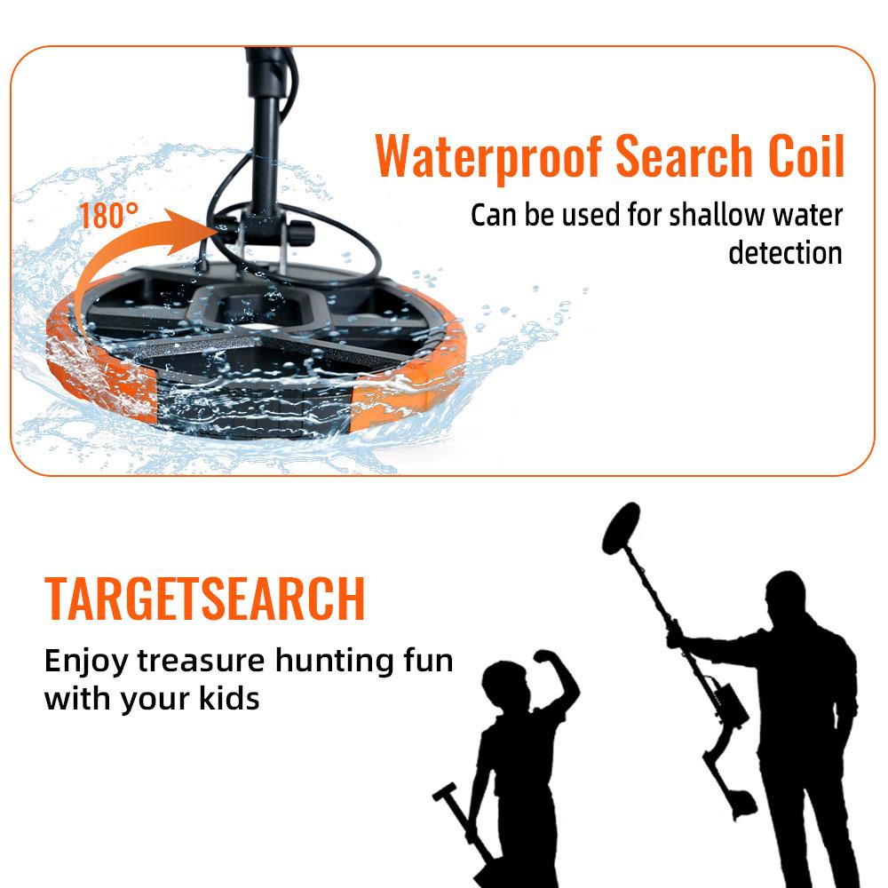 MD4050 Professional Metal Detector Underground Depth Scanner with LCD Display Waterproof Coil Gold Treasure Hunter High Accuracy